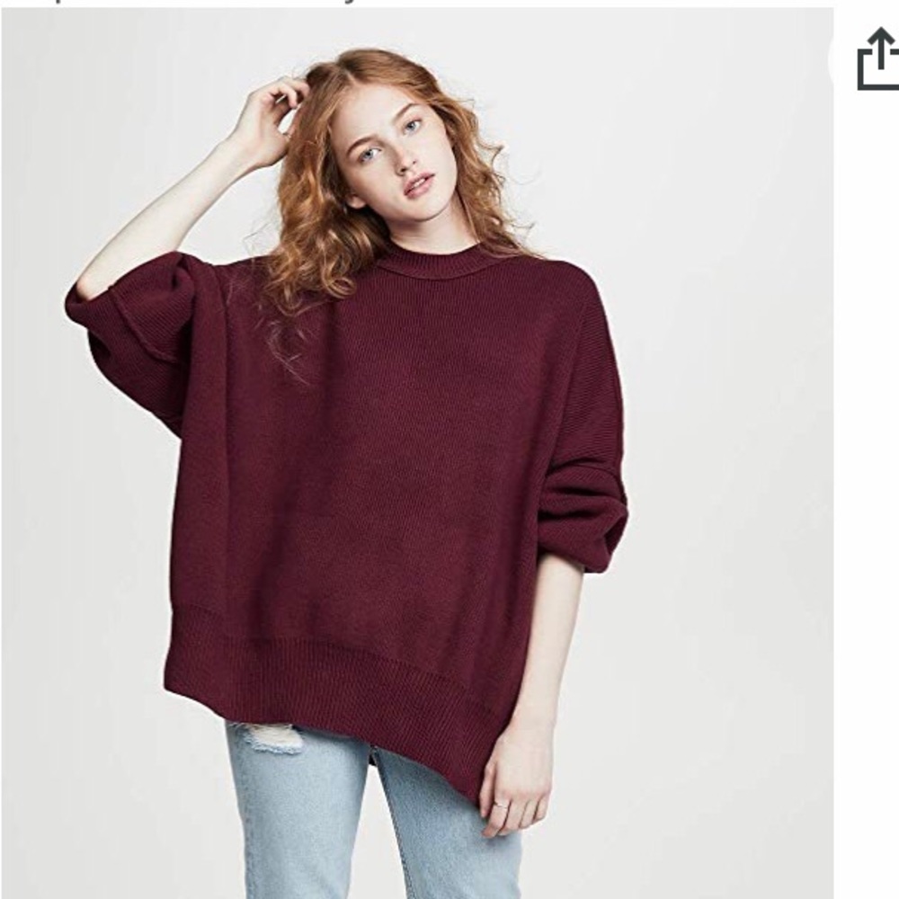Free People East Street Tunic Pomegranate xs